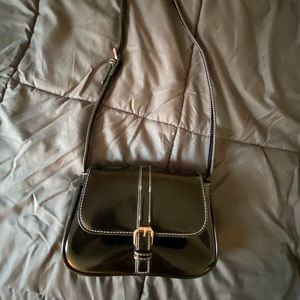 UO black strapped purse